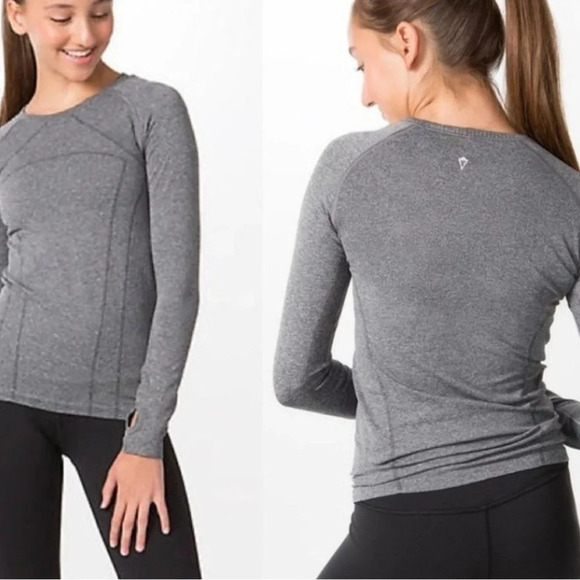 Ivivva by Lululemon Fly Tech Grey Long Sleeve Size Medium - Picture 1 of 6